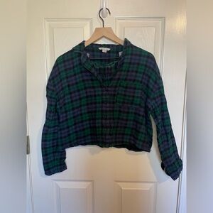 American Eagle Plaid Pajamas Short Set